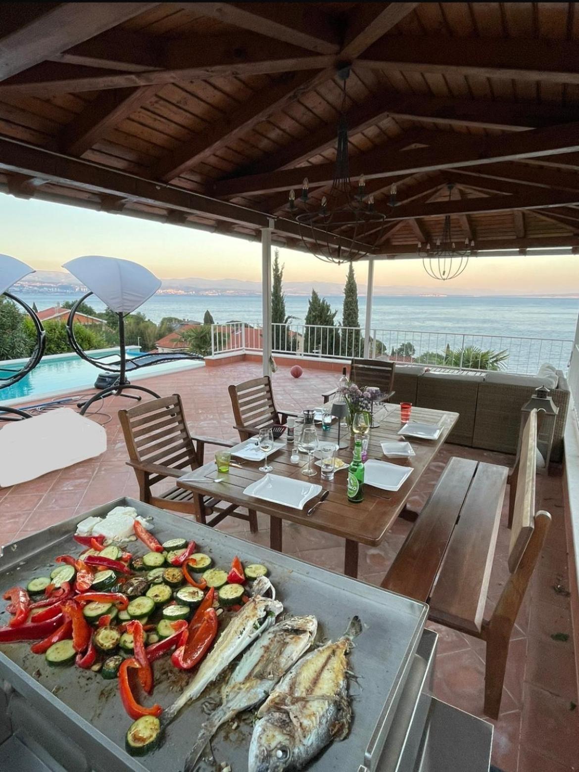Villa Lovran - 150M To The Beach - Infinity Pool - Incredible Sea View - Fitness Room 外观 照片